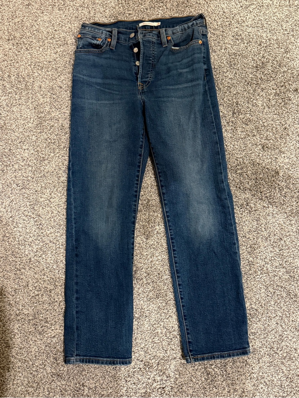 Levi's Dark Blue Wedgie Ankle Jeans